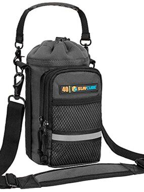 Insulated Water Bottle Carrier Bag with Strap Crossbody Sling 40oz